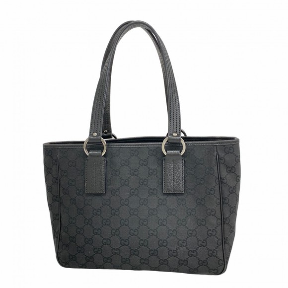 Gucci Tote Black Bag Canvas GG - Picture 1 of 9